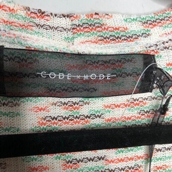 Code X Mode Sweater Womens Small White Pullover Multicolored NWT - Picture 6 of 7